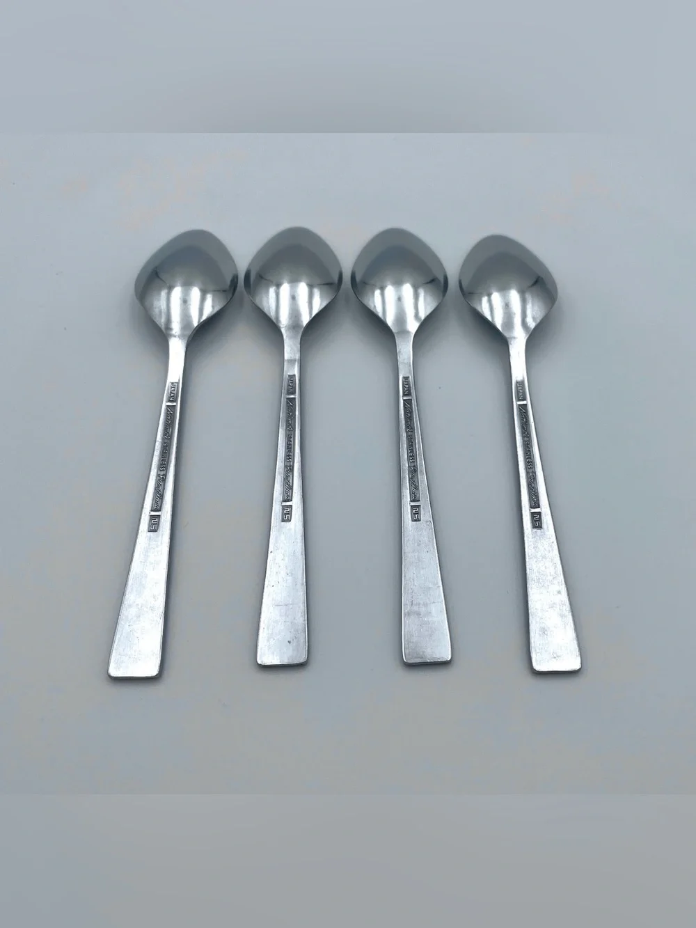 Vintage National Silver Co PAMPLONA Stainless Steel Teaspoons - MCM - Set of 4
